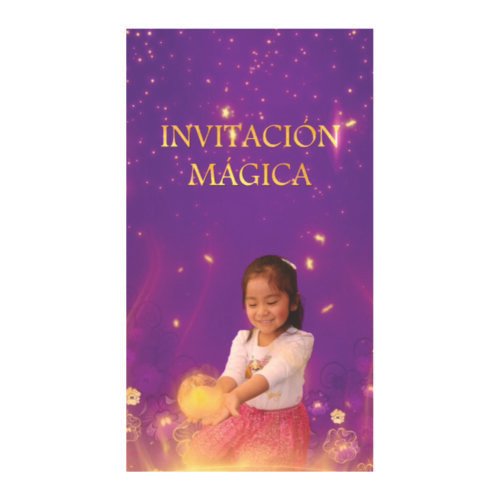 Mágica invitación para niña